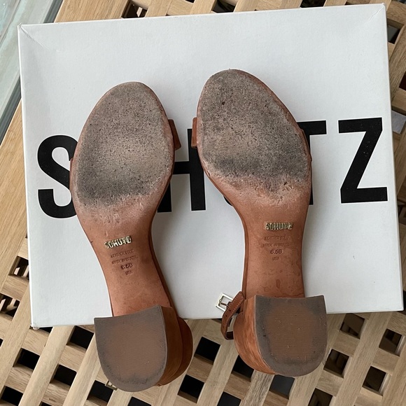 Schutz Chimes Block-Heel Sandals 6.5 - Picture 3 of 4